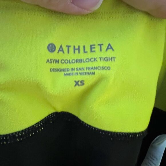 ATHLETA ASYM COLORBLOCK SUPERSONIC TIGHT PANT YOGA FITNESS XS - Picture 9 of 12